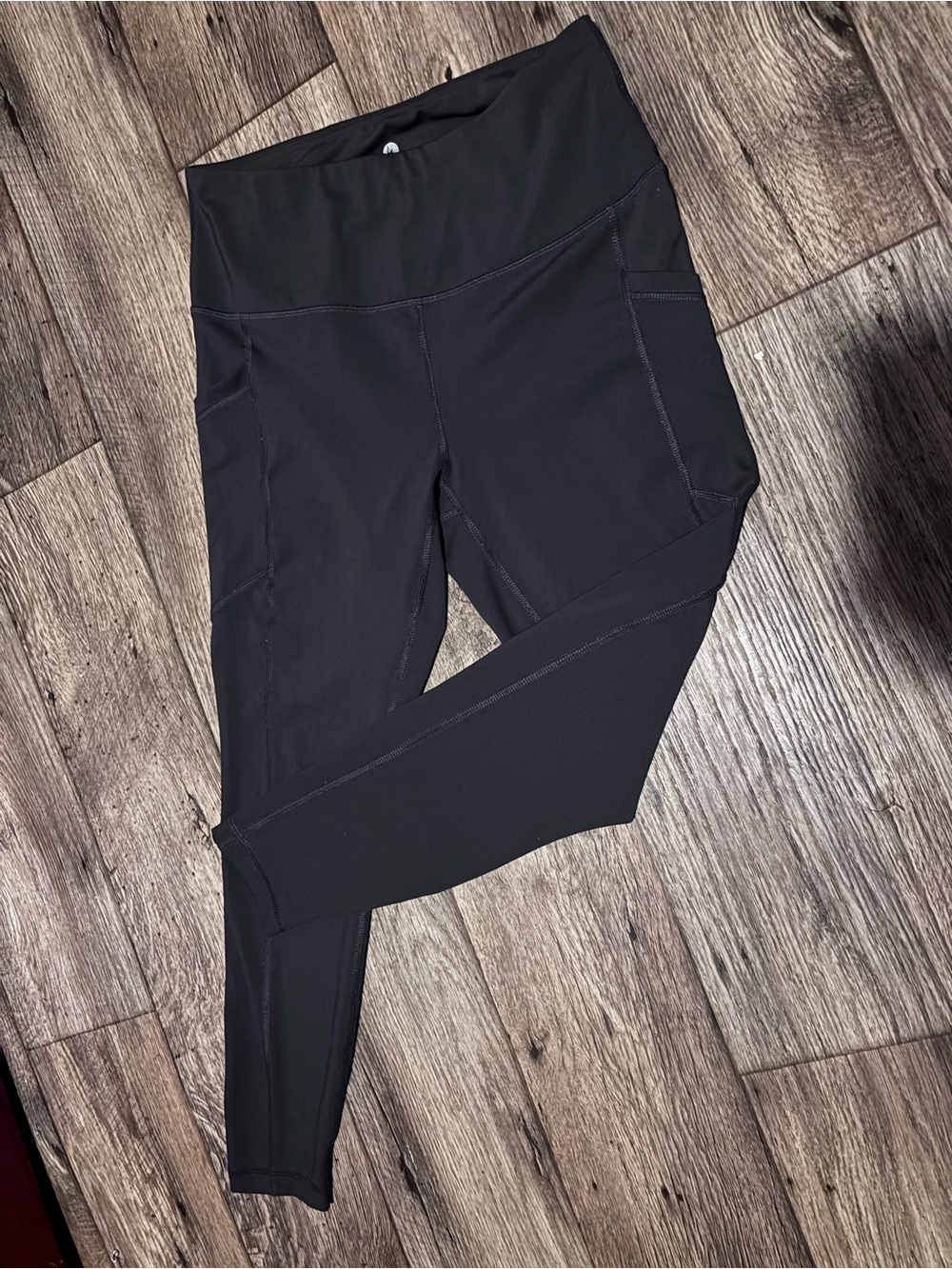 90 Degree By Reflex Dark Gray' Athletic Leggings with Side Pockets SZ Large